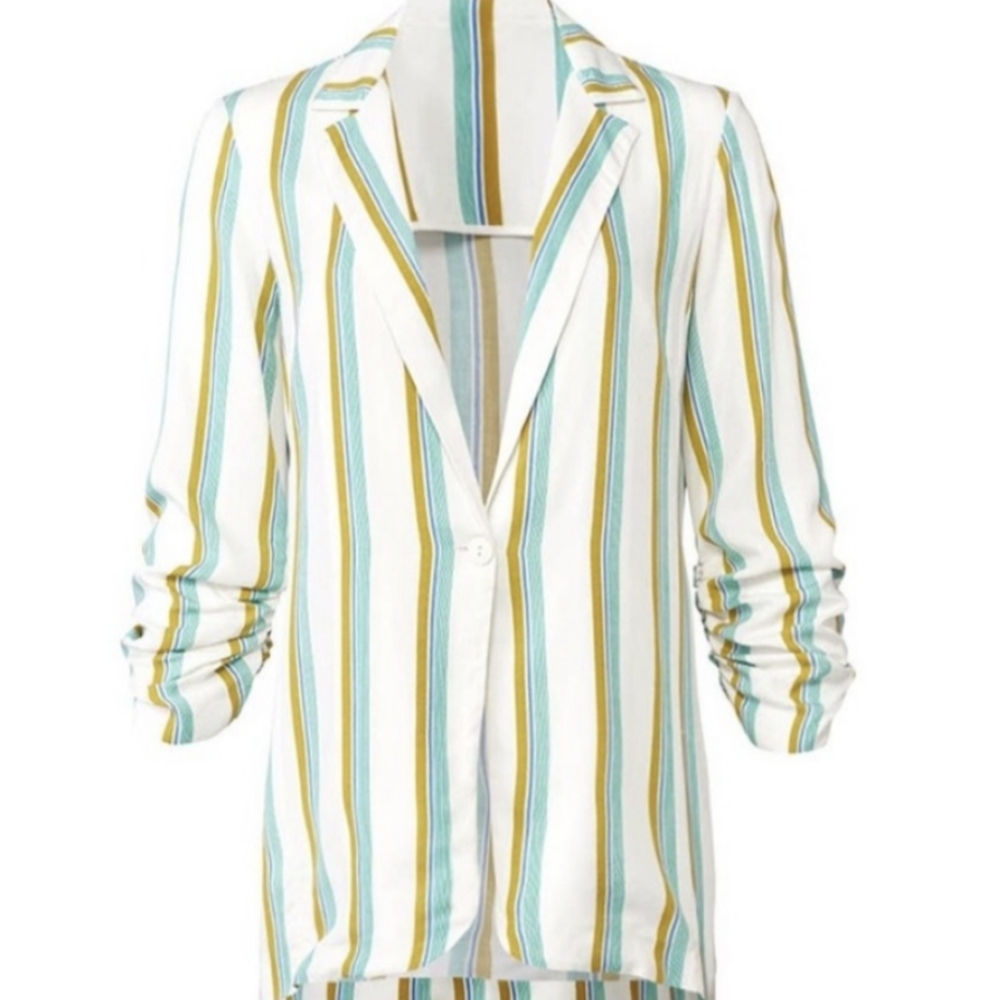 Amanda Uprichard Stripe Lightweight Summer Blazer XS
